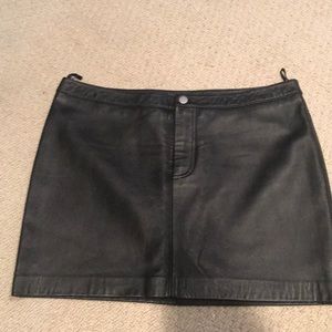 Black leather skirt size 12
